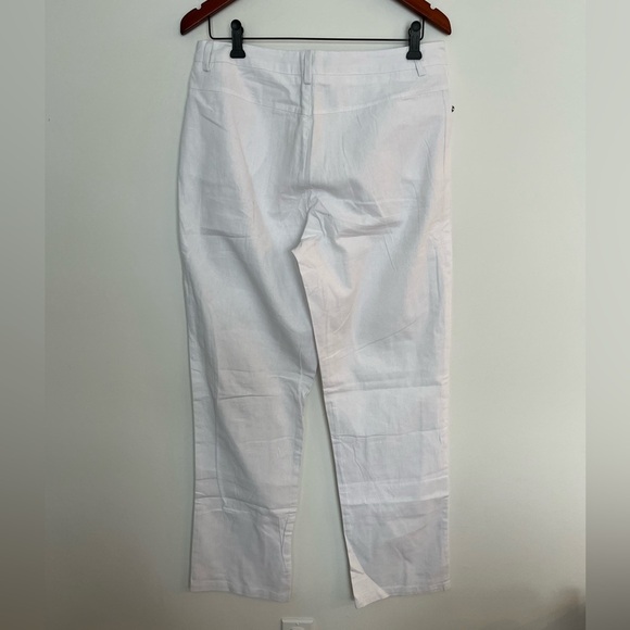 Miss look cotton blend Women's White straight leg pants size Large - Picture 4 of 6